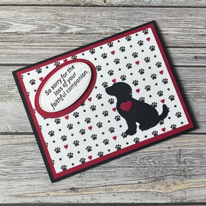 Pet sympathy card, Sorry for your loss, Here for you card, Dog condolence card, Dog sympathy card, Pet sympathy cards, Faithful companion