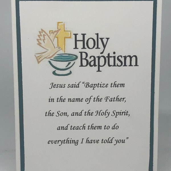 Baptism Celebration card, Boys Baptism, Christening card, Religious card, Holy Baptism card, Girls Baptism card, For your Baptism, Handmade