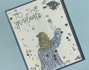 Graduation card for her, Shaker card, 2026 Graduation, High School, College