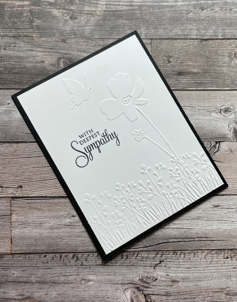 Delicate sympathy card, Card for loss of father, Sorry for your loss card, Handmade sympathy cards, Loss of mother, Peace and comfort card image 1