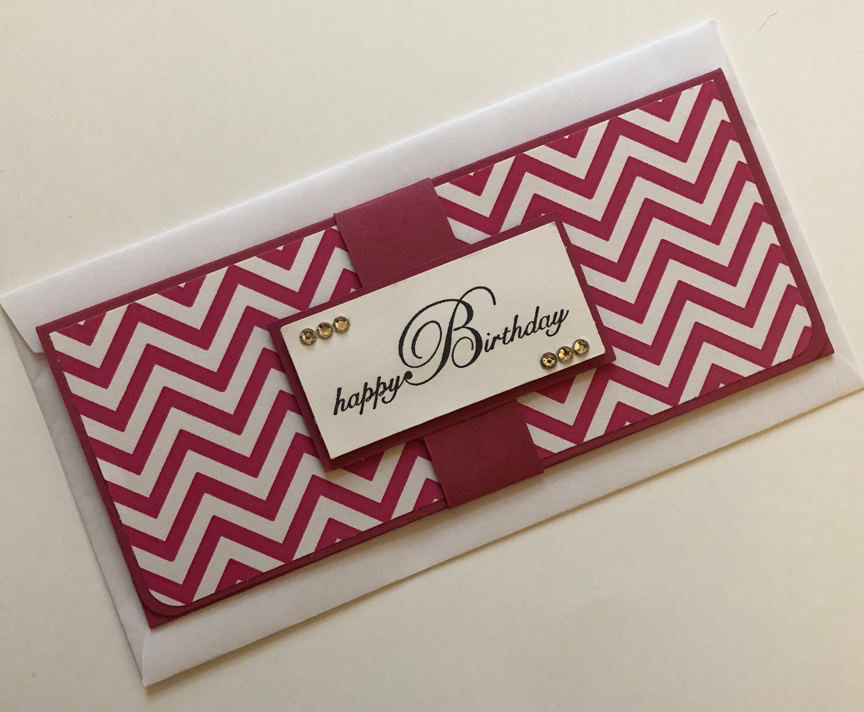 Birthday money holder Birthday gift for her Happy Birthday | Etsy