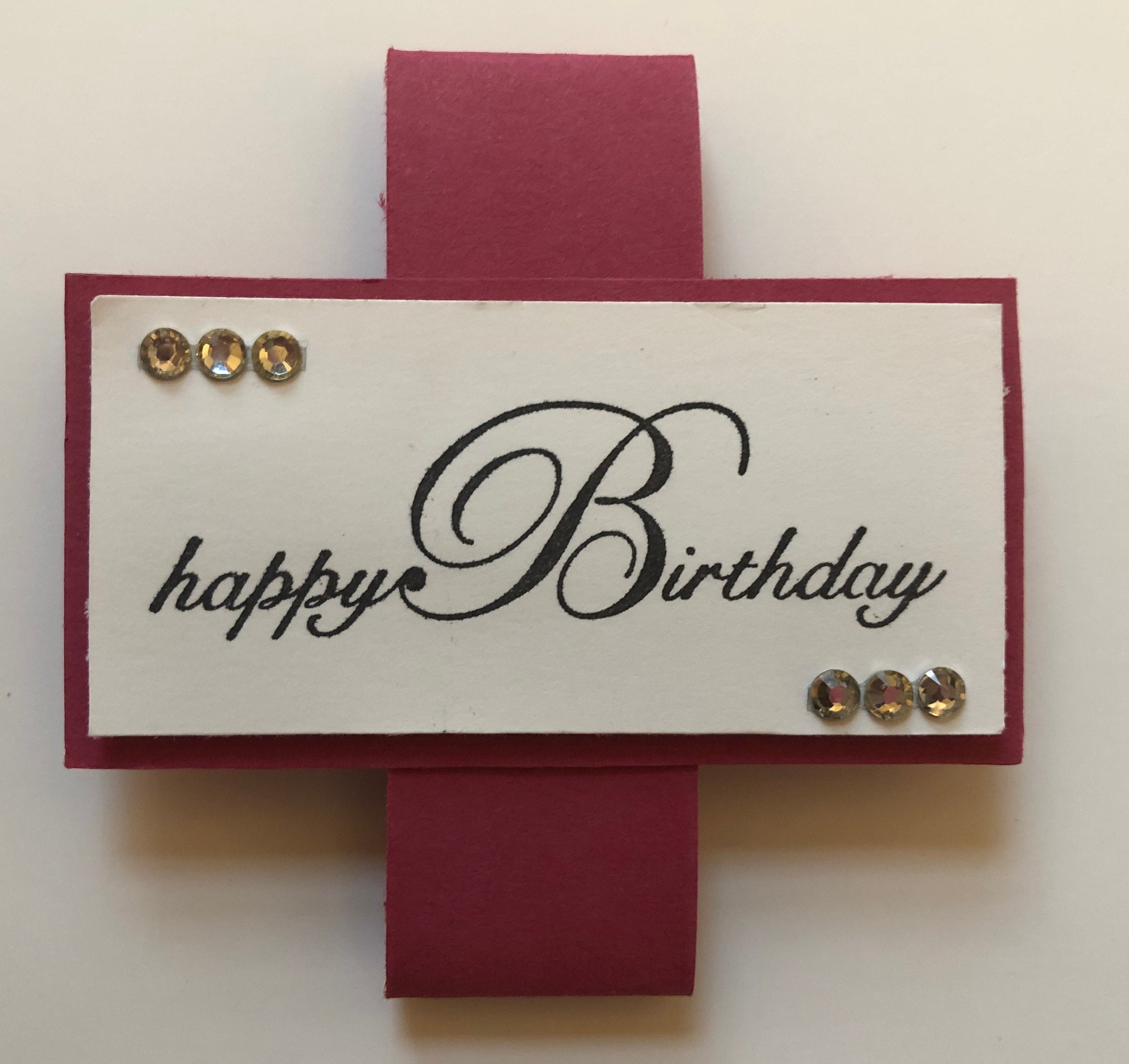 Birthday money holder Birthday gift for her Happy Birthday | Etsy