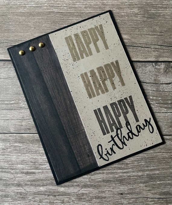 Masculine Birthday Card Birthday Card for Him Birthday