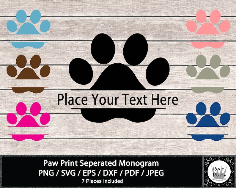 Free Free Paw Print Monogram Svg Free 401 SVG PNG EPS DXF File
