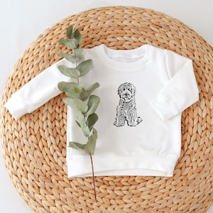 Doodle Baby Sweatshirt, Golden Doodle Gifts, Birthday Gift For Doodle Lover, Cute Baby Clothes, Goldendoodle Art, Poodle Dog Toddler Clothes