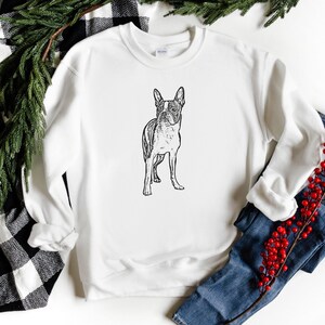 Boston Terrier Sweatshirt, Cute Boston Terrier Gift For Women Men, Unisex Boston Terrier Dog Sweatshirt, Boston Terrier Print
