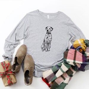 Dalmatian Shirt, Cute Dalmatian Gifts, Dalmatian Mom Shirt, Unisex Long Sleeve Dalmatian Tshirt, Dalmation Print, Dalmatian Print