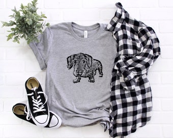 Wire Haired Dachshund Shirt, Dachshund Gift, Wiener Dog Shirt For Men, Cute Wire Hair Sausage Dog Tshirt, Doxie Mom Shirt