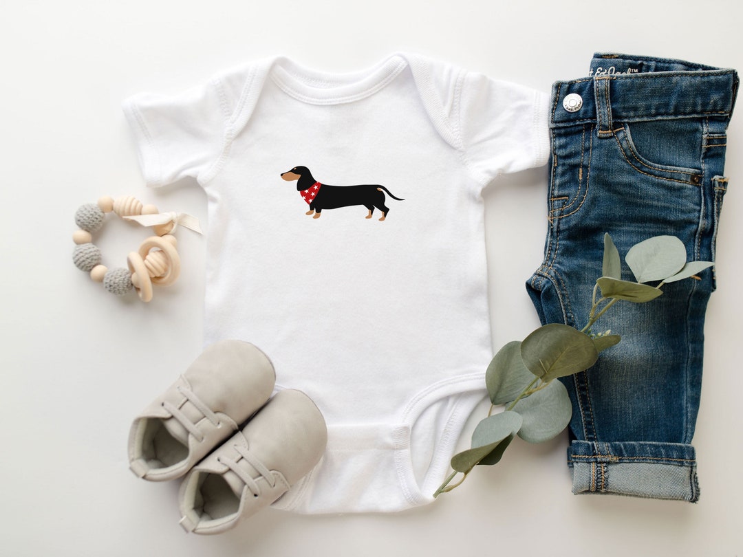 Dachshund Baby Clothes, Dachshund Baby Bodysuit, Dachshund Gift, Cute