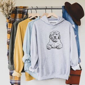 Golden Retriever Hoodie, Golden Retriever Gifts, Dog Mom Hoodie, Retriever Puppy Sweater, Golden Art, Sweatshirt Men, Golden Retriever Print