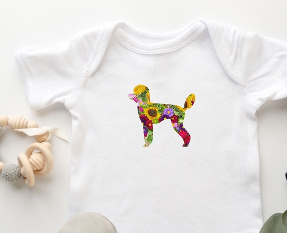 Poodle Baby Clothes Awesome Baby Shower Gift for Poodle Lover Cute Floral Baby Clothes Dog Themed Presents Poodle Baby Grow Etsy UK