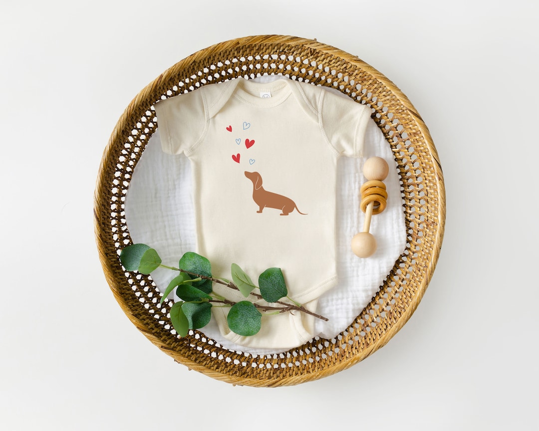 Dachshund Baby Clothes, Cute Dachshund Baby Bodysuit, Dachshund Gift