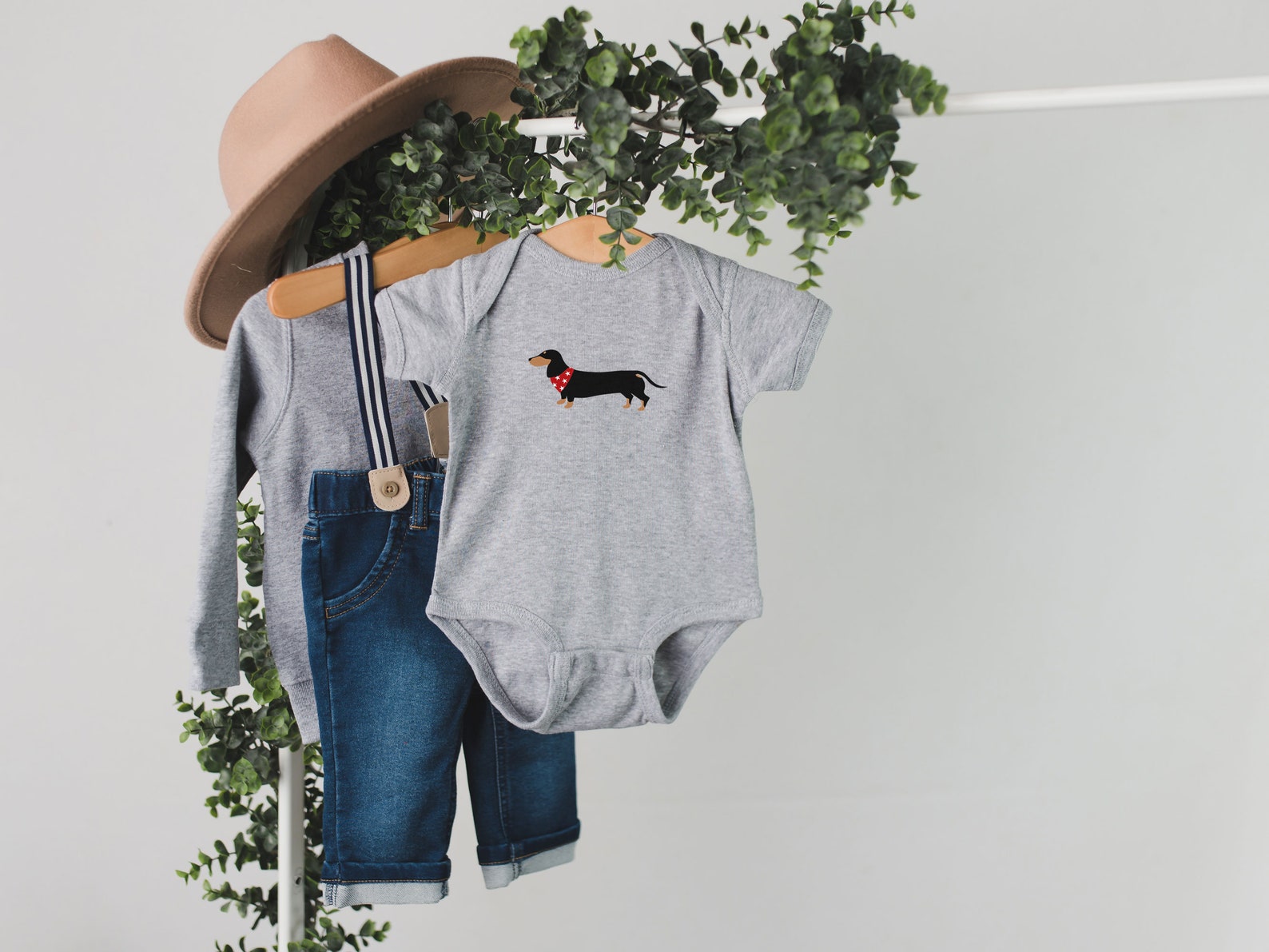 Dachshund Baby Clothes Dachshund Baby Bodysuit Dachshund Etsy España