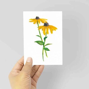 Yellow Black Eyed Susan Watercolor Printable