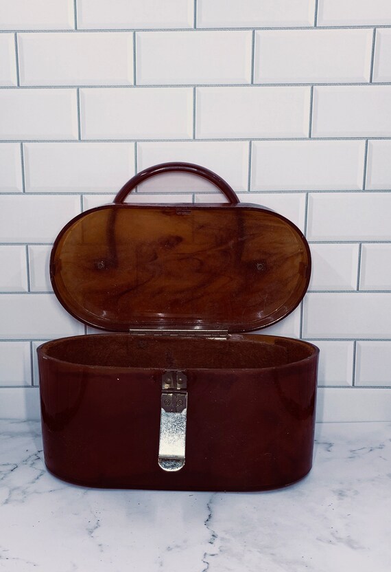 Vintage lucite tortoise shell purse
