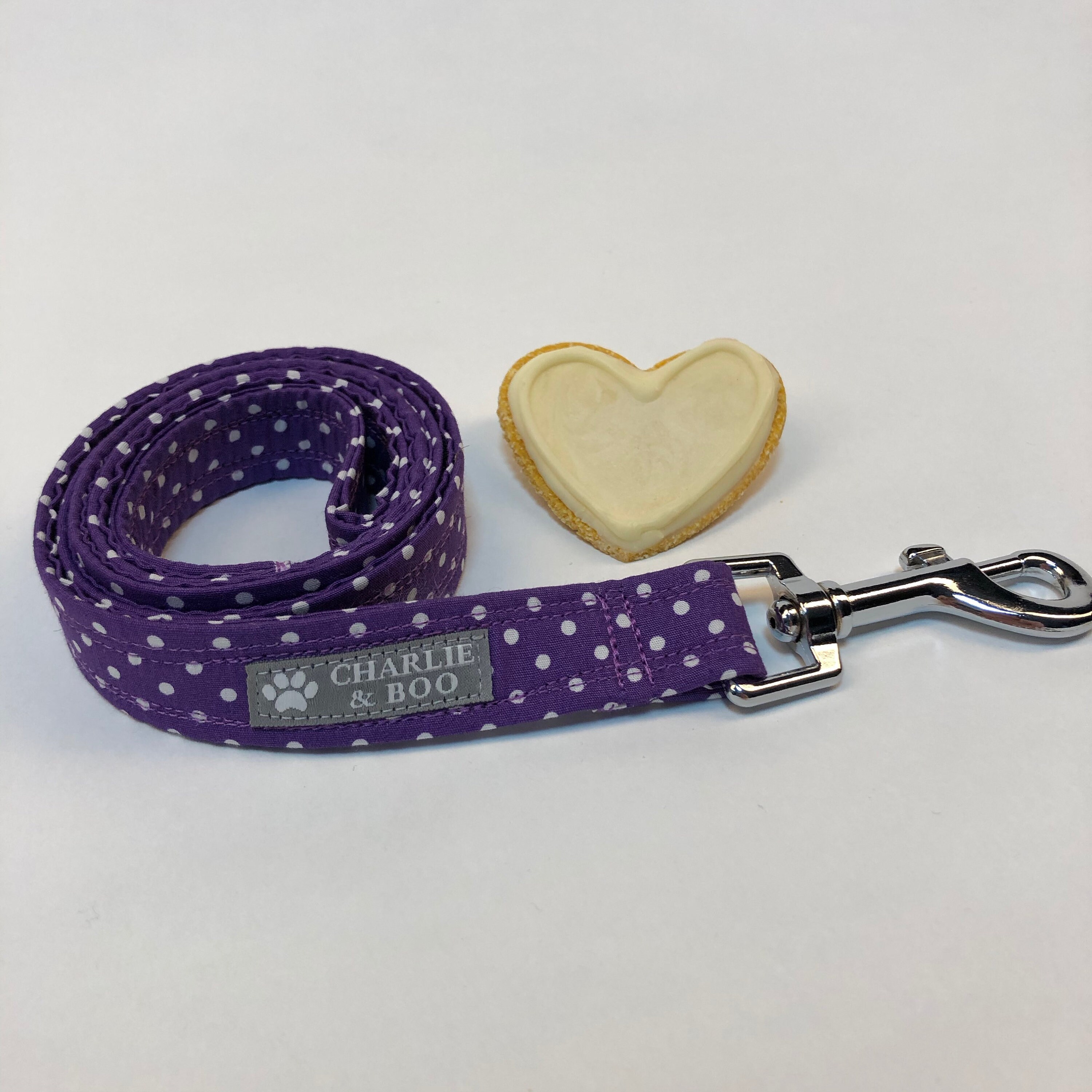 Purple Dog Lead Purple Polka Dot Dog Lead Dog Lead Dog Etsy UK