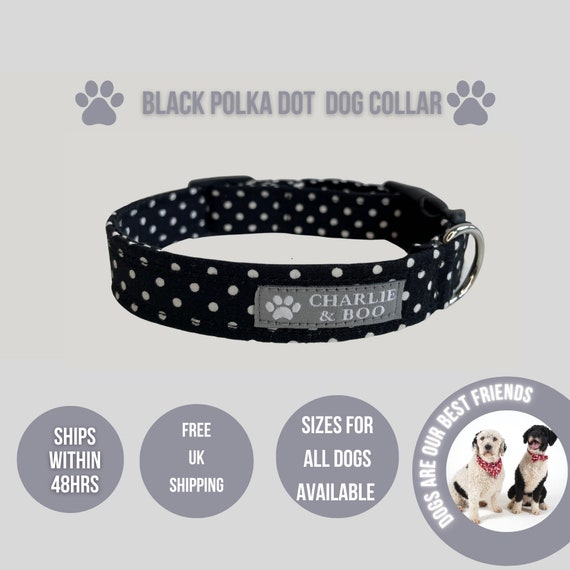 Spotty dog collar deals