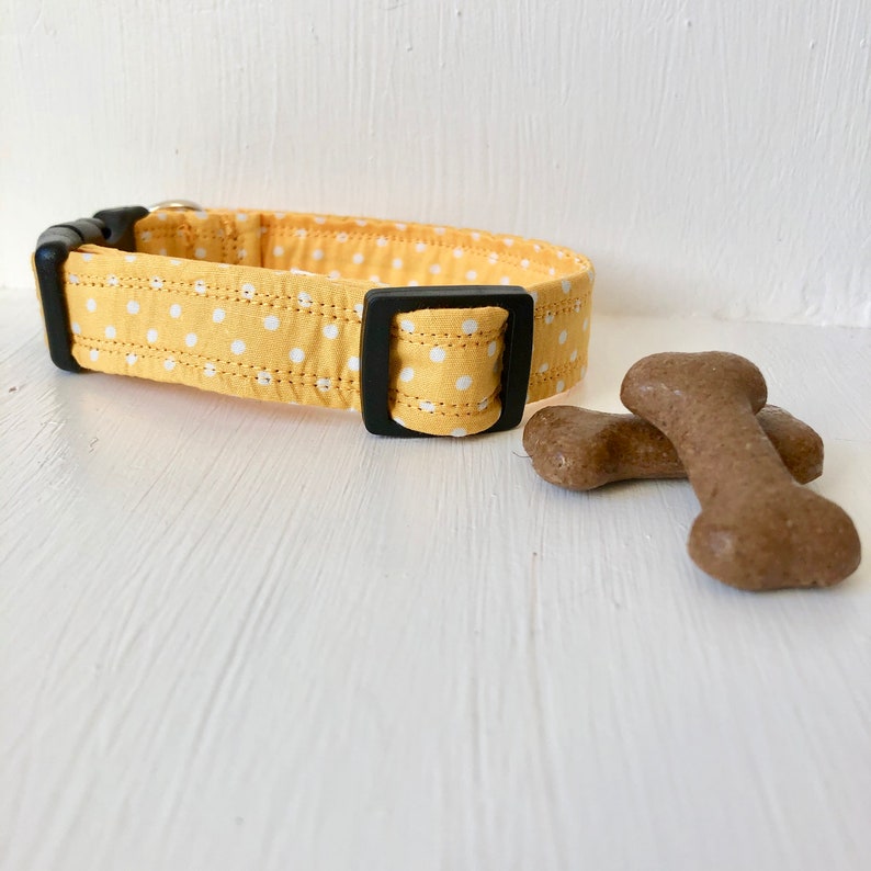 Yellow Polka Dot Dog Collar and Lead Dog Collar Dog Lead Etsy