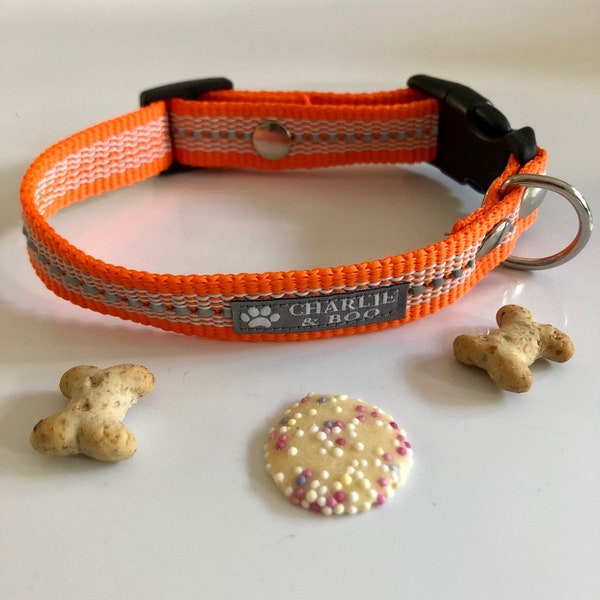 Orange Dog Collar Etsy UK