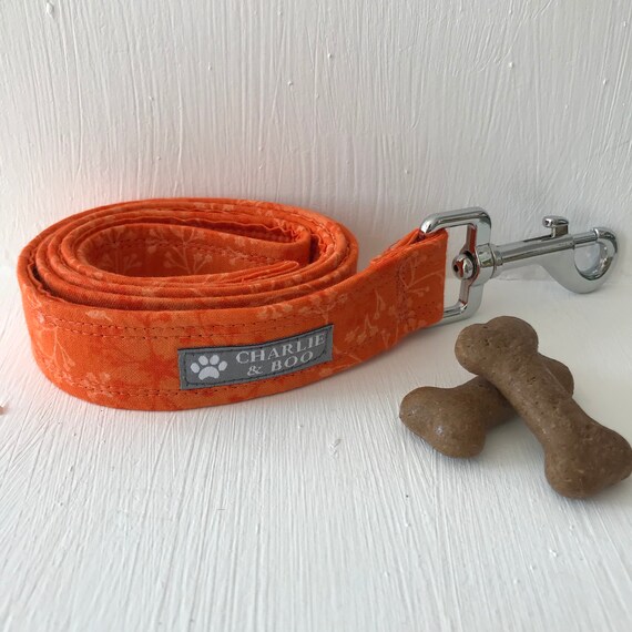 Orange Dog Lead Dog Lead Pet Lead Dog Leash Puppy Lead Etsy