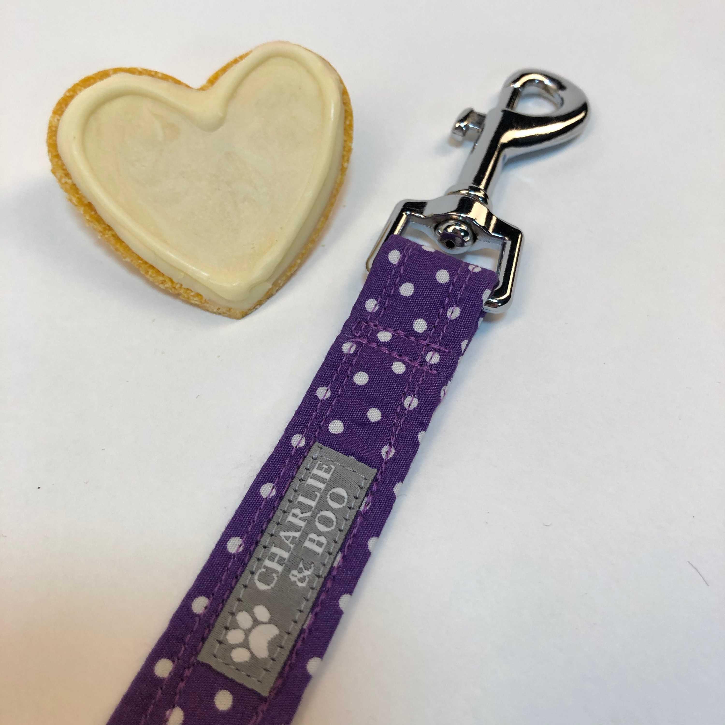Purple Dog Lead Purple Polka Dot Dog Lead Dog Lead Dog Etsy UK