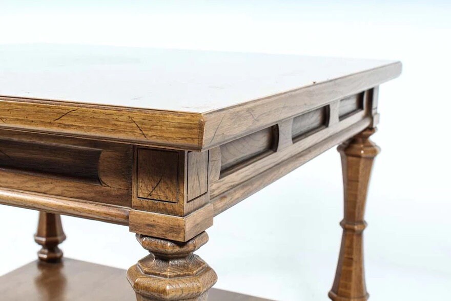 Vintage Oak Square Coffee Table - Etsy