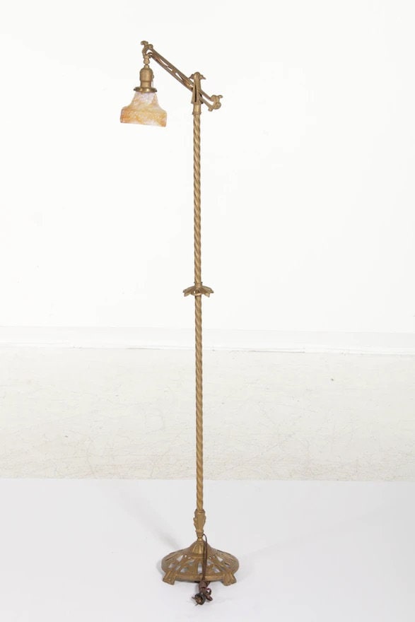 SOLD Gilt Metal Floor Lamp without Shade Etsy