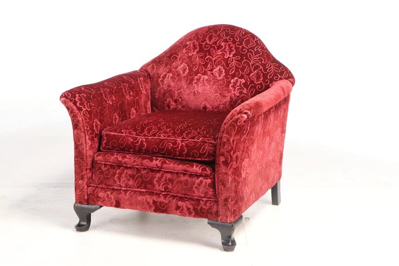 3piece Art Deco Sofa, Club Chair & Rocker Set in Devoré Velveteen, 1930 Etsy