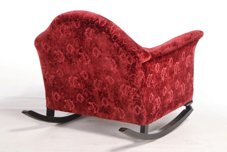 3piece Art Deco Sofa, Club Chair & Rocker Set in Devoré Velveteen, 1930 Etsy