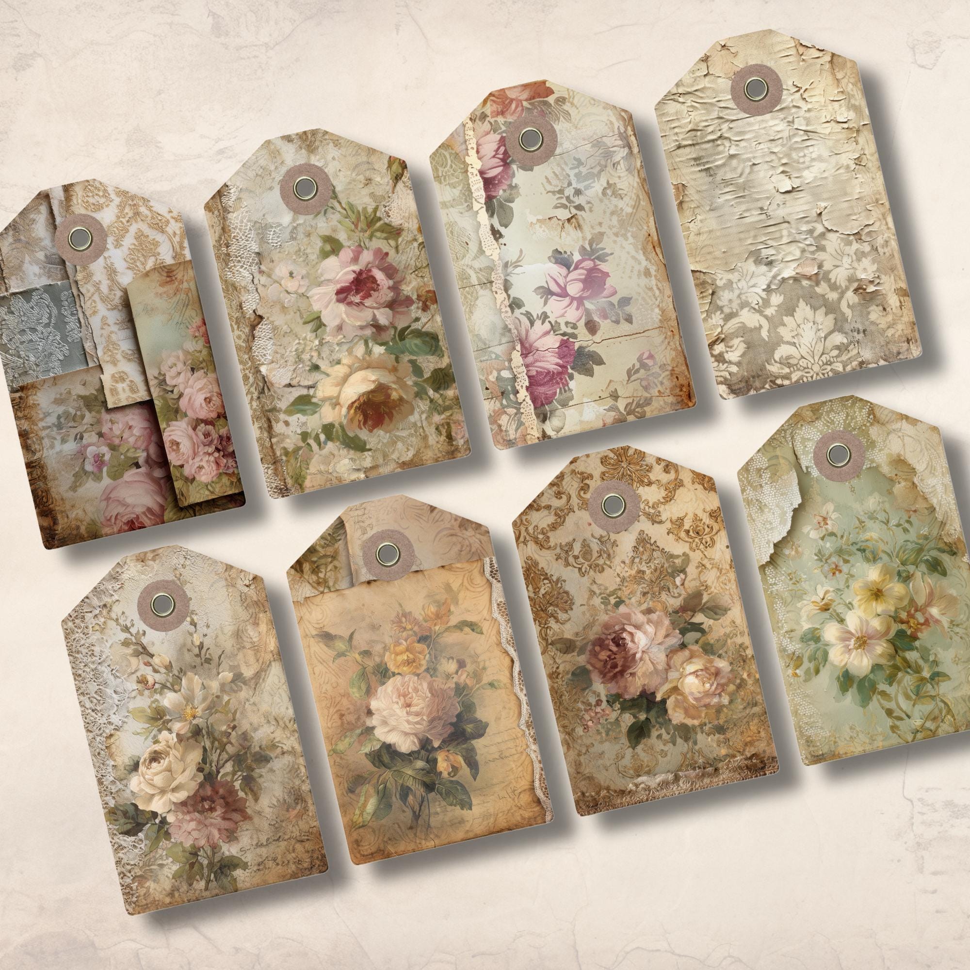 Victorian Wallpaper Junk Journal Kit - Vintage Floral Digital ...