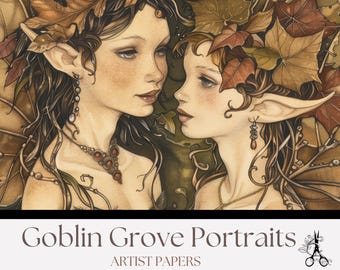 Páginas do diário Woodland Goblin Junk: imprimíveis da Fada da Floresta de Outono (download digital)