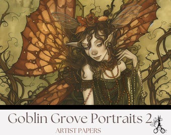 Páginas do diário Woodland Goblin Junk: imprimíveis da Fada da Floresta de Outono (download digital)