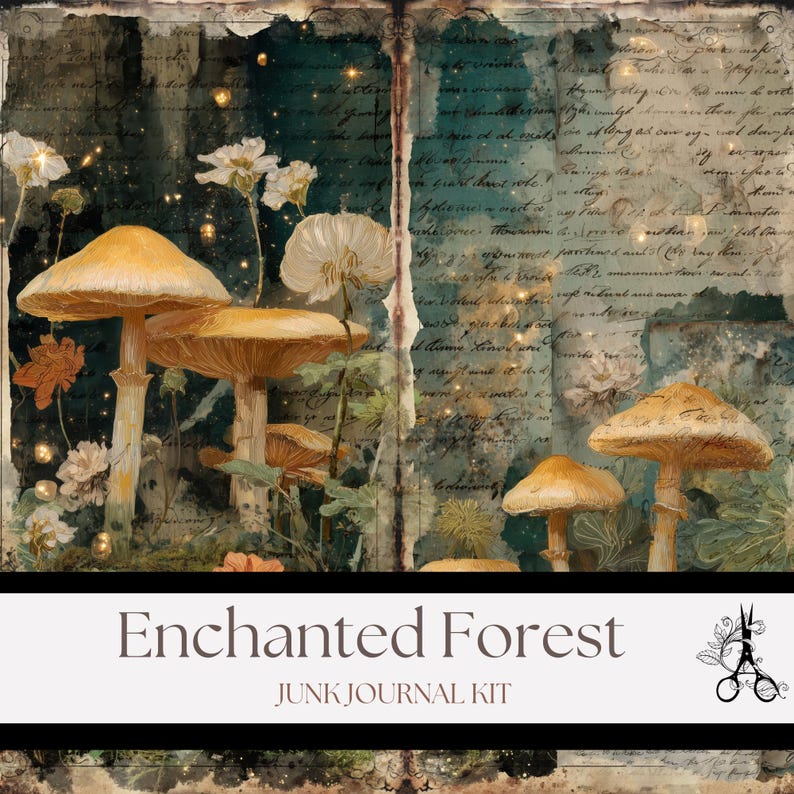 Enchanted Forest Junk Journal Kit: Woodland-themed Digital Printables ...