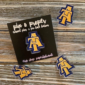 A&T Acrylic Lapel Pin