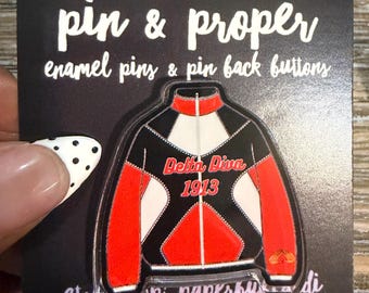 Delta Diva Track Jacket Acrylic Lapel Pin