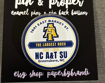 A&T Largest HBCU Acrylic Lapel Pin