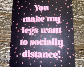 Legs Socially Distanced Greeting Card