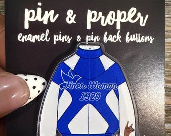 Finer Woman Track Jacket Acrylic Lapel Pin