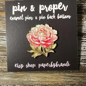 Peony Flower Enamel Pin