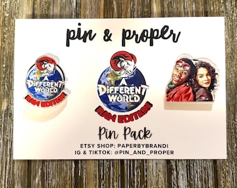 A Different World - WSSU Ram Edition Acrylic Lapel Pin Pack (2 pins)