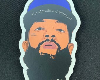 Nipsey Sticker- TMC Blue