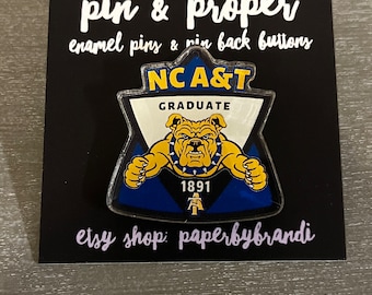 NC A&T Graduate Acrylic Lapel Pin