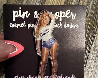 Yankee B Acrylic lapel Pin