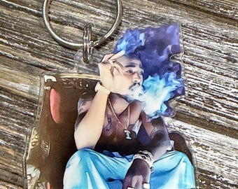 Smoking Pac Acrylic Keychain