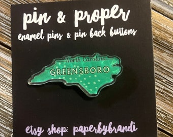 Greensboro, NC Acrylic lapel Pin