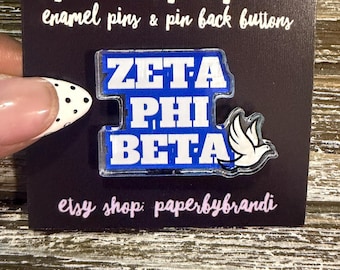 Zeta Stack  Acrylic Lapel Pin