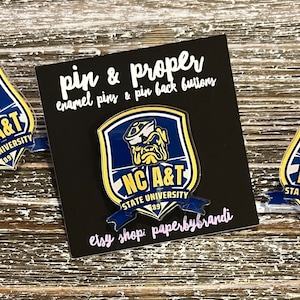 A&T Shield Acrylic Lapel Pin