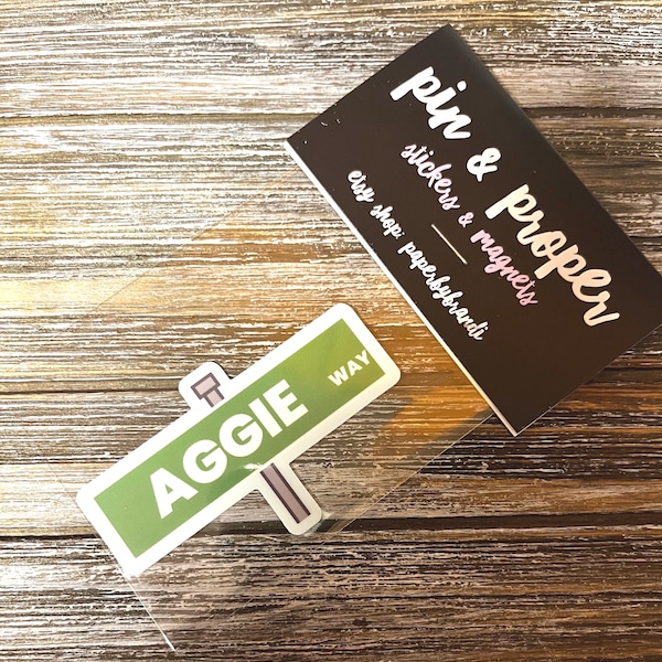 Aggie Way Street Sign Sticker