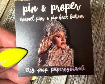Met Gala Meets B Acrylic lapel Pin
