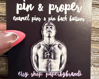 Black & White Pac Acrylic lapel Pin